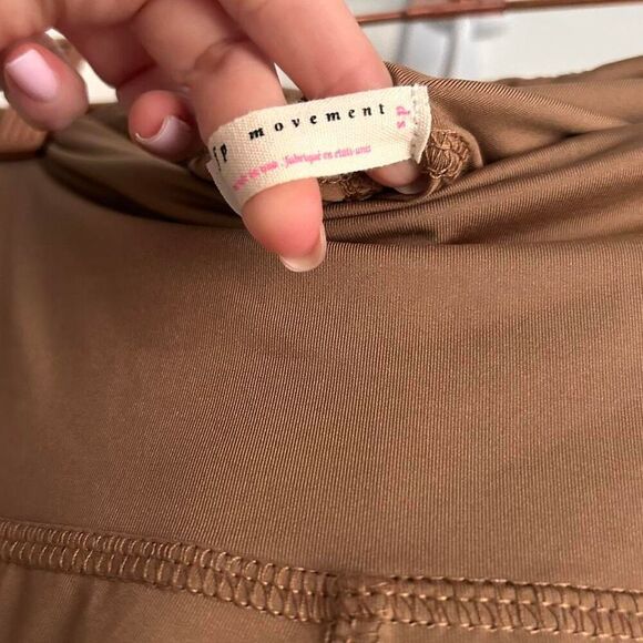 Free People Movement Split Hem Flare Leggings boho athleisure Brown Small - Picture 6 of 6